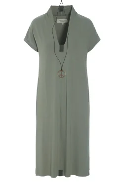 HSCPH KEID V-AUCHNITT KLEID V-AUSSCHNITT - 98068 - DUSTY GREEN