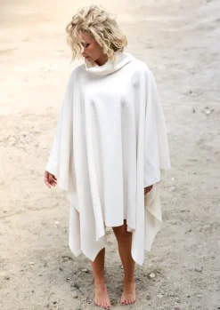 HSCPH LOUNGE PONCHO DAMEN LOUNGE PONCHO DAMEN - 4081 - OFF WHITE Discount