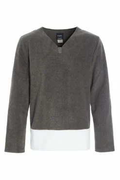 HSCPH ONE SIZE BLUSE MÂNNER ONE SIZE BLUSE MÂNNER - 1013C - BARK/OFF WHITE Outlet