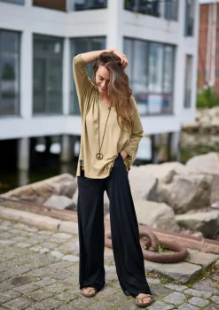 HSCPH OVERSIZED BLUSE V-AUSSCHNITT OVERSIZED BLUSE V-AUSSCHNITT - 96078 - OLIVE Online