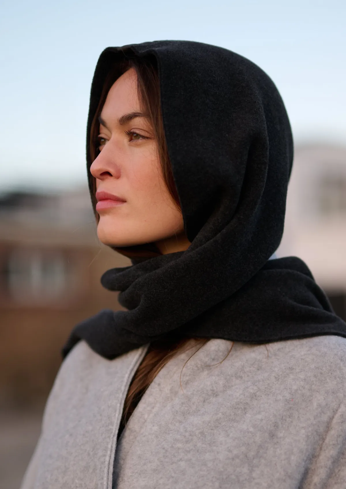 HSCPH SCARF MIT MÜTZE SCARF MIT MÜTZE - 4127 - SOFT BLACK Discount
