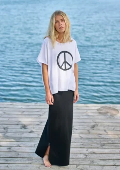 HSCPH TEE PEACE PRINT TEE PEACE PRINT - 96066 - WHITE Clearance