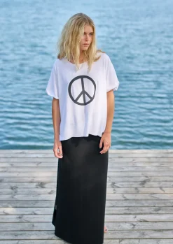 HSCPH TEE PEACE PRINT TEE PEACE PRINT - 96066 - WHITE Clearance