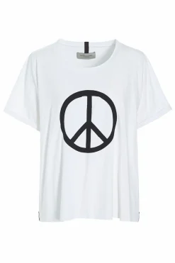 HSCPH TEE PEACE PRINT TEE PEACE PRINT - 96066 - WHITE Clearance