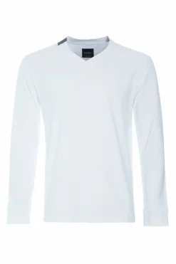HSCPH T-HIRT V-AUCHNITT ANGAR T-SHIRT V-AUSSCHNITT LANGARM - 1021C - WHITE Best