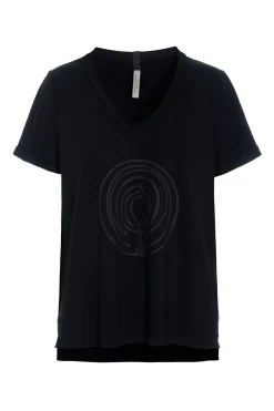 HSCPH V-NECK-TEE EBRACE V-NECK-TEE EMBRACE - 96105 EMBRACE - BLACK New