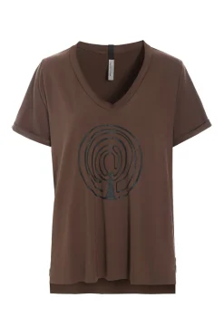 HSCPH V-NECK-TEE EBRACE V-NECK-TEE EMBRACE - 96105 EMBRACE - CHOCOLATE Outlet
