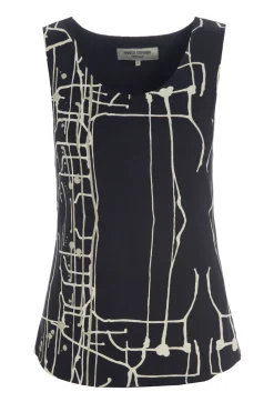 HSCPH YOGA TOP YOGA TOP - 96041 - ART PRINT BLACK Discount