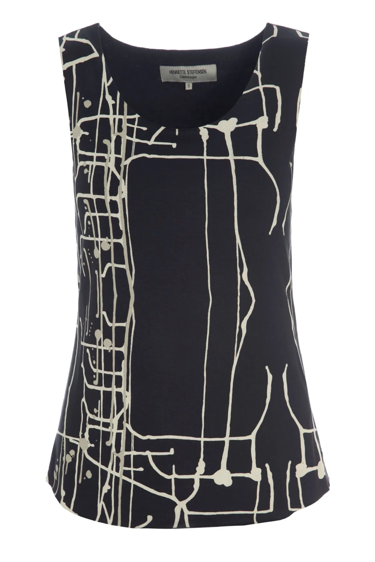 HSCPH YOGA TOP YOGA TOP - 96041 - ART PRINT BLACK Discount